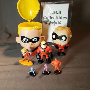 The Incredibles Dash Parr Figure: Funko Pop,Jakks MR. INCREDIBLE & Flip-Top cup
